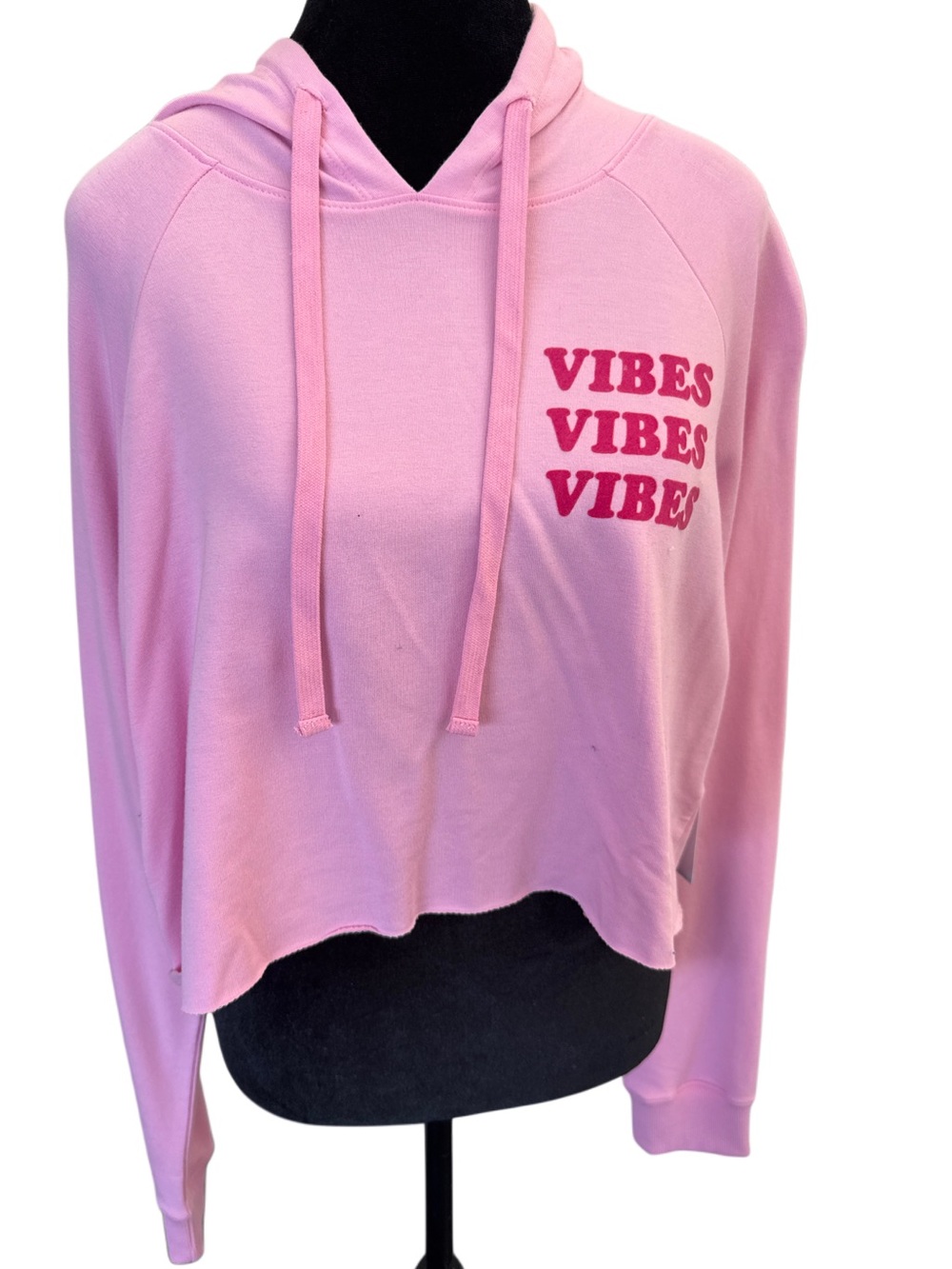NWT Spiritual Gangster Vibes Luna Cropped Hoodie Paradise Pink Size M -NWT